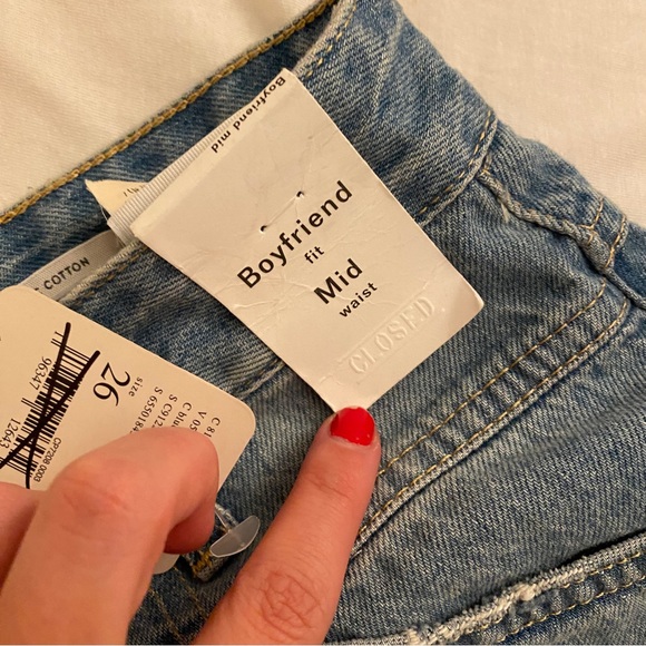 NWT CLOSED Denim Boyfriend Mid Waist Jeans organic cotton - Picture 7 of 8